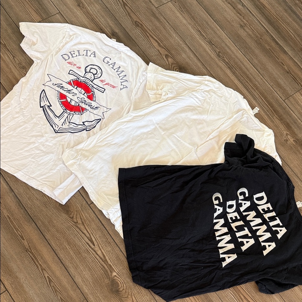 Delta Gamma White and Black T-Shirts Set - Picture 2 of 5